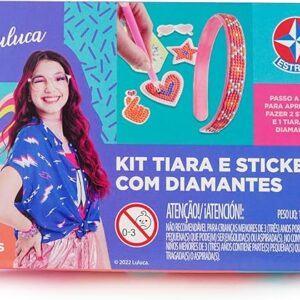 Kit Tiara e Stickers com Diamantes da Luluca