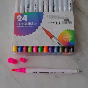 Kit com 24 Canetinhas para Pintar com Ponta Dupla