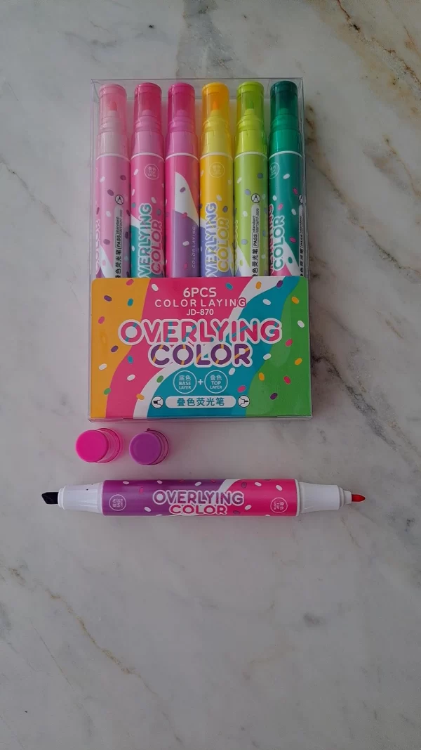 Kit com 06 Canetinhas para Pintar com Ponta Dupla