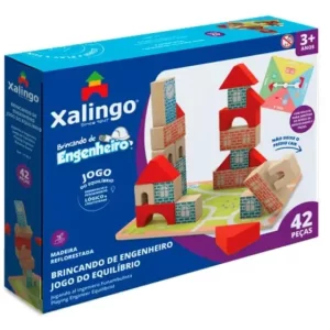 Brincando de Engenheiro - Jogo do Equilíbrio com 42 Peças em Madeira