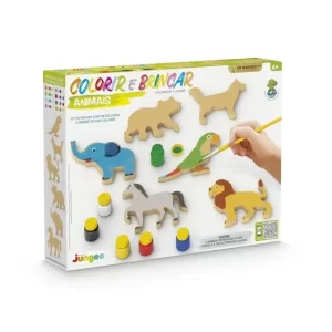 Kit de Colorir e Brincar - Animais