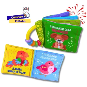 Livro de Banho com Chocalho - Brincando com Bichinhos
