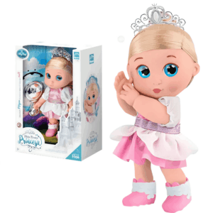 Boneca Kilty Pop - Minha 1° Princesa Vestido Rosa e Branco