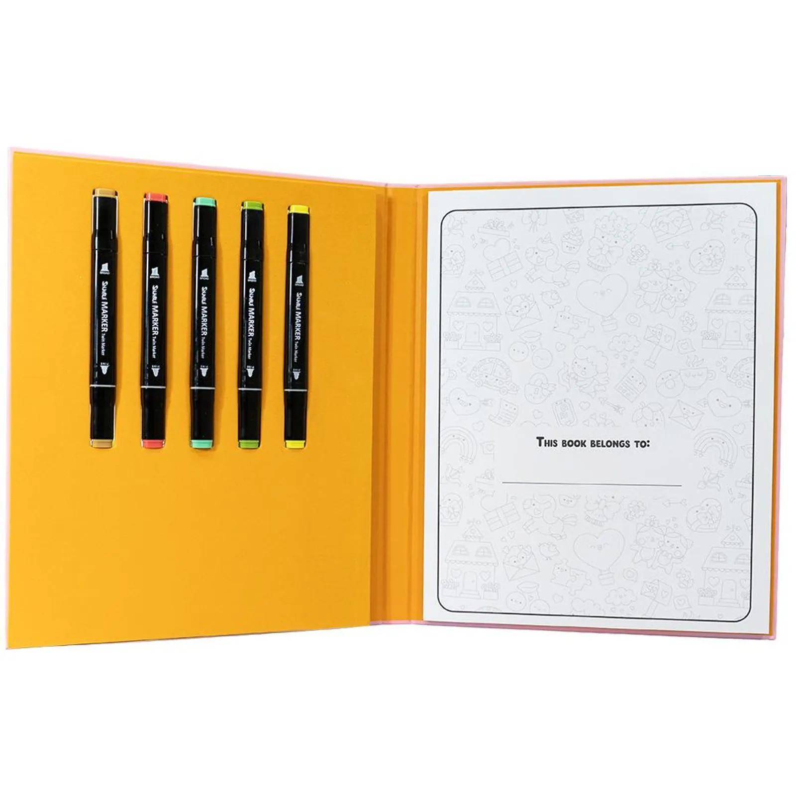 Kit Livro+Canetas com Ponta Dupla para Colorir - Cozy Animal - Imagem 2