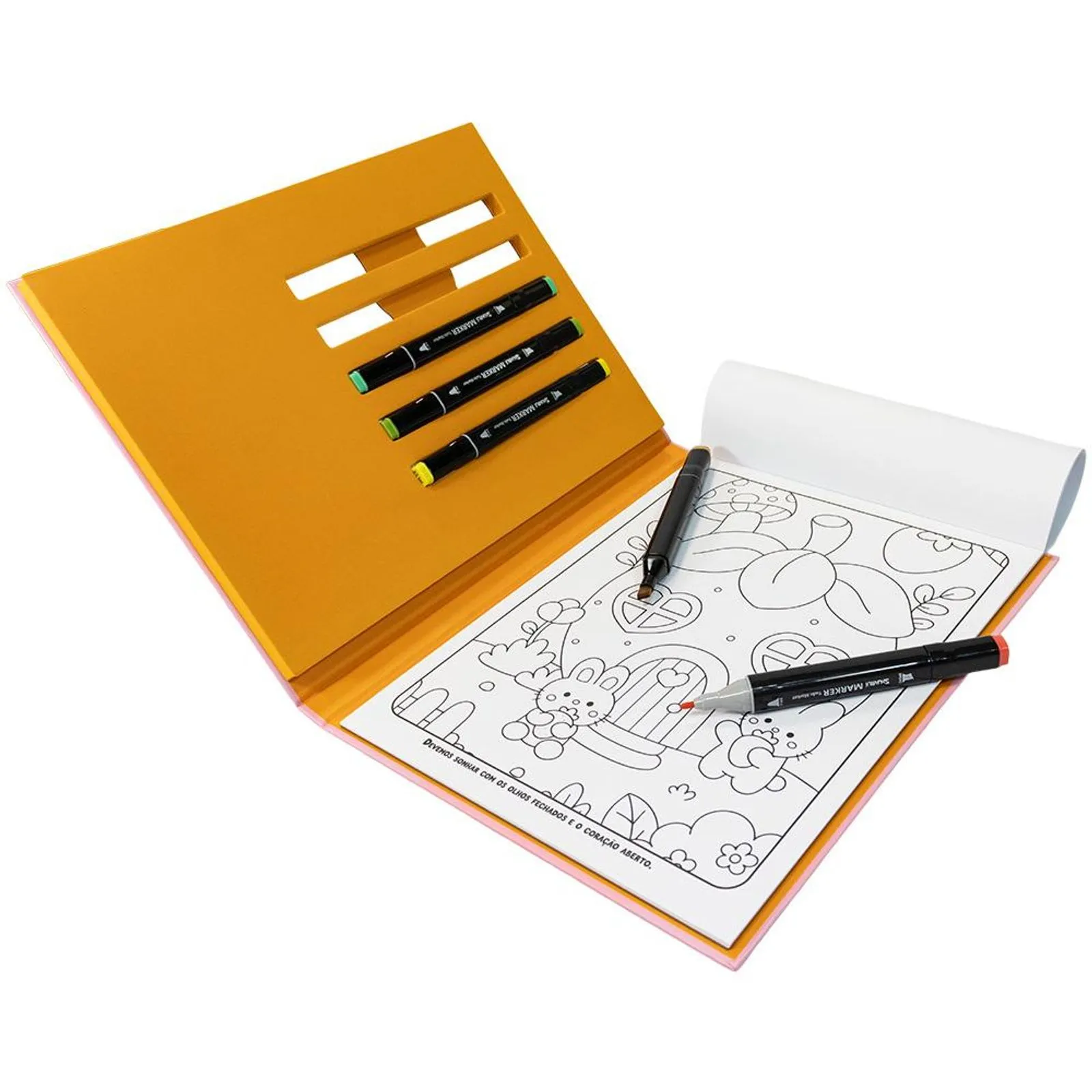 Kit Livro+Canetas com Ponta Dupla para Colorir - Cozy Animal - Imagem 5