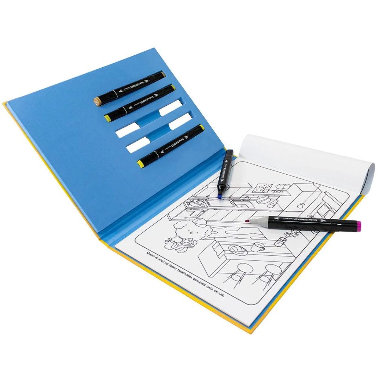 Kit Livro+Canetas com Ponta Dupla para Colorir - Cozy Things - Imagem 5