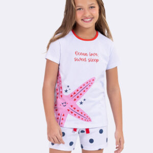 Pijama Manga Curta Infantil - Ocean