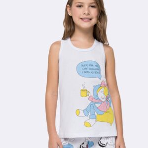 Pijama Regata Infantil - Café