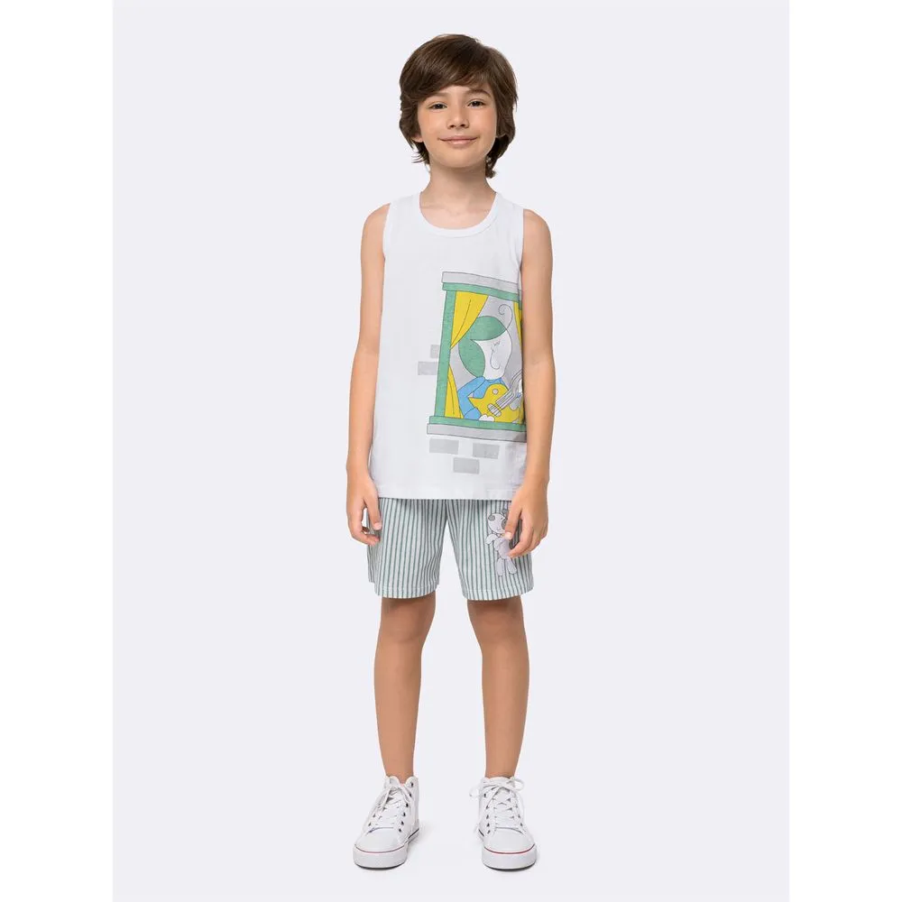 Pijama Regata Infantil - Janela - Imagem 2