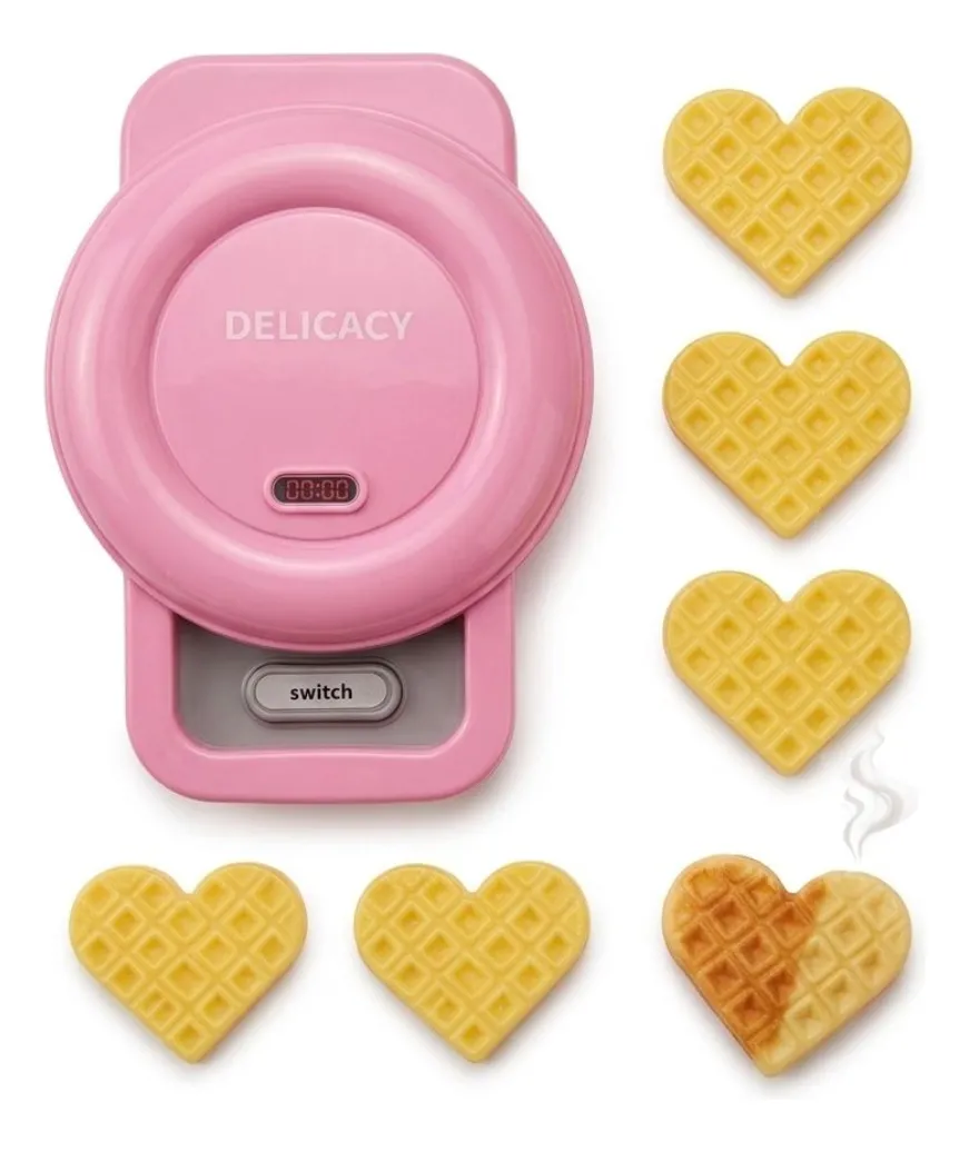 Kit Waffle Maker Elétrica com Luz e Som