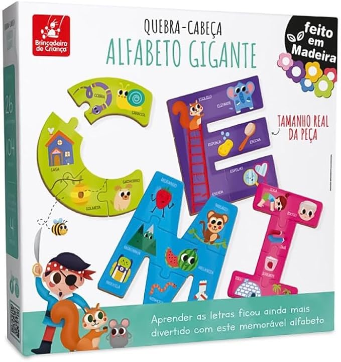 Jogo Educativo - Quebra Cabeça Alfabeto Gigante