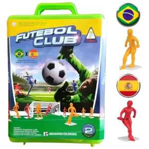 Maleta Futebol de Botão Club - Brasil x Espanha