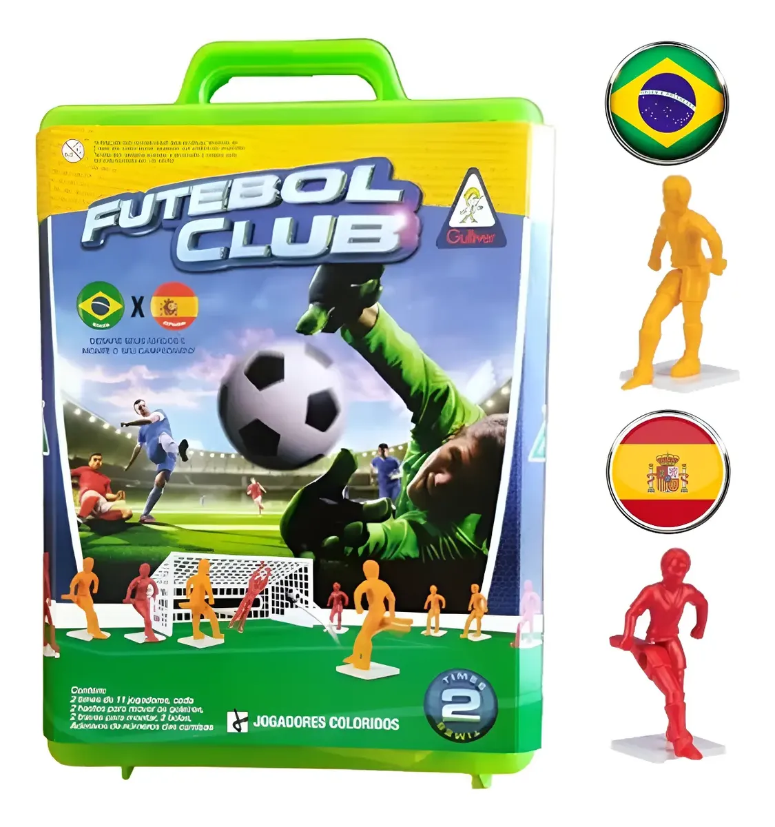 Maleta Futebol de Botão Club - Brasil x Espanha