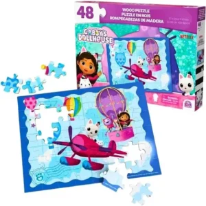 Jogo Quebra Cabeça 48 Peças em Madeira - Gabby's Dollhouse