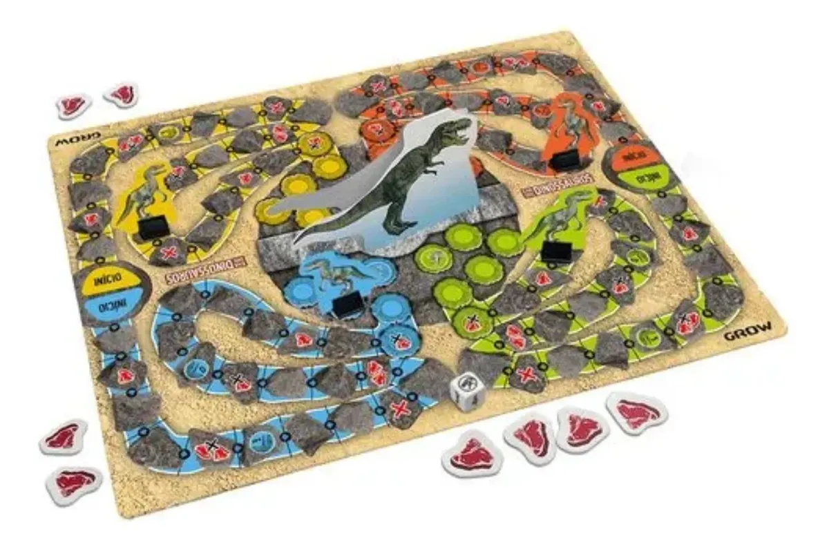 Jogo de Tabuleiro Ilha dos Dinossauros - Imagem 3