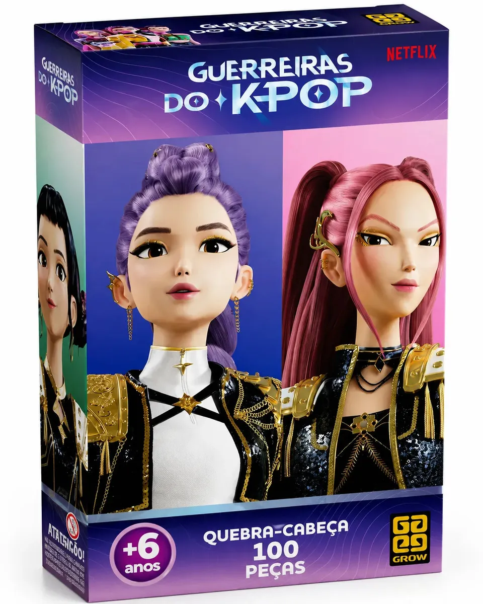 Jogo Quebra Cabeça com 100 Peças - Guerreiras do K-Pop