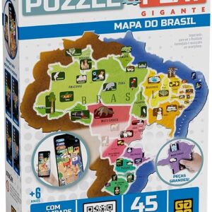 Jogo Puzzle Play Gigante - Mapa do Brasil