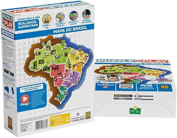Jogo Puzzle Play Gigante - Mapa do Brasil - Imagem 2