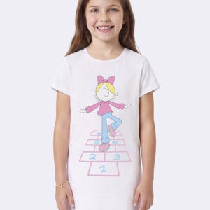 Camisola Infantil Feminino Manga Curta - Amarelinha