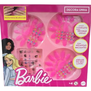 Kit Decora com Unhas Postiças e Adesivos - Barbie