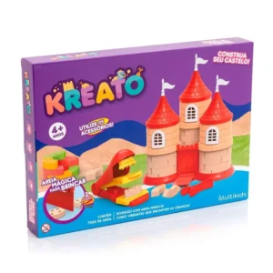 Kit de Areia Mágica Kreato - Castelo com 18 Acessórios