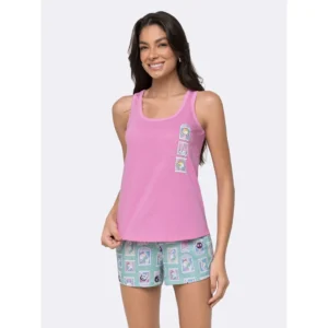 Pijama Infanto Juvenil Feminino Regata - Pink