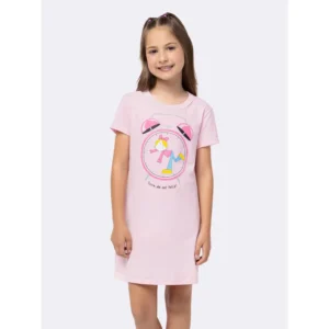 Camisola Infantil Feminino Manga Curta - Relógio