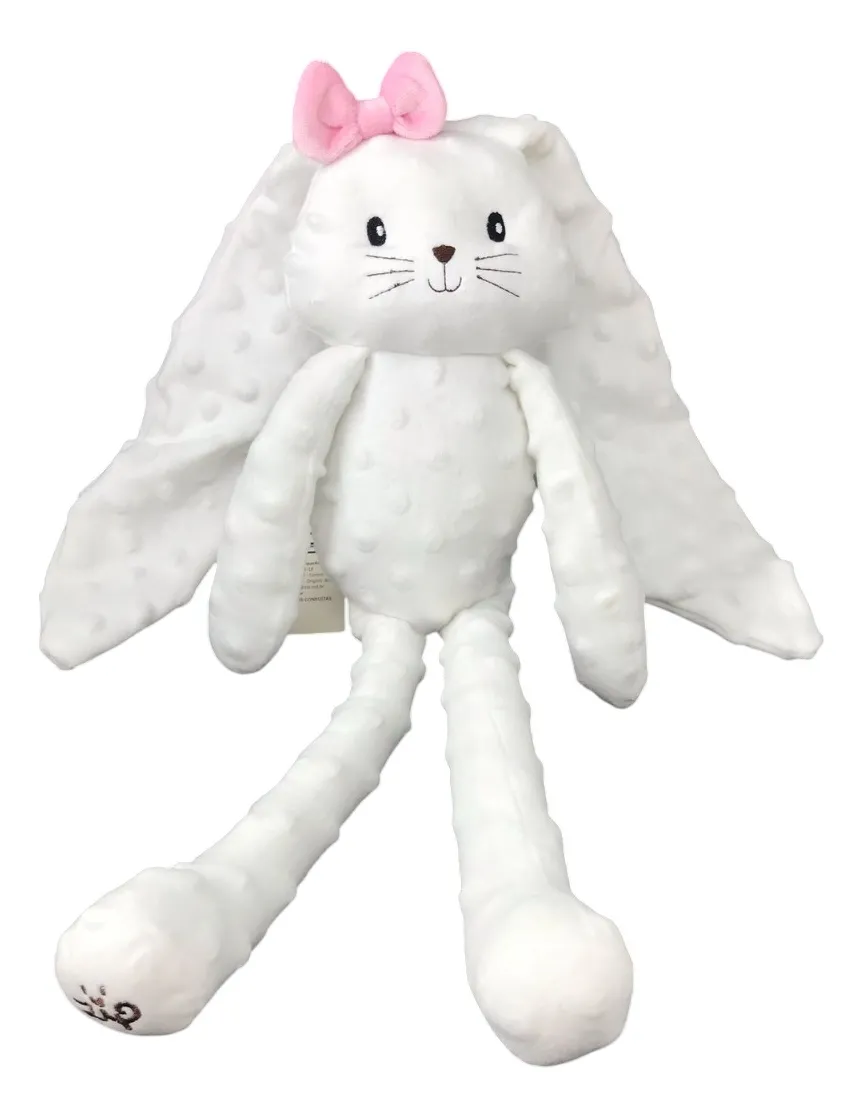 Pelúcia Coelho Laço Rosa 43cm - Imagem 2