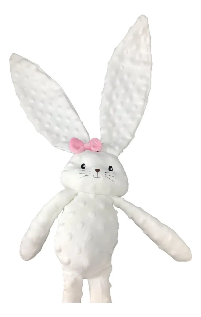 Pelúcia Coelho Laço Rosa 43cm - Imagem 4