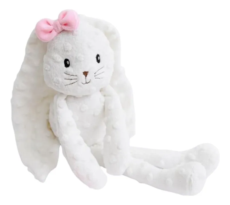 Pelúcia Coelho Laço Rosa 43cm