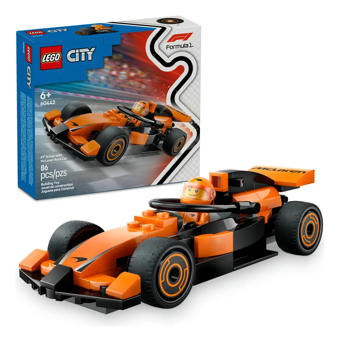 Lego City - Piloto de F1 com Carro de Corrida Mclaren